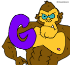 Dibujo Gorila pintado por gintare
