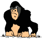 Dibujo Gorila pintado por ECOJEDORDEMUJERES