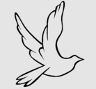 Dibujo Paloma de la paz al vuelo pintado por nay