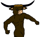 Dibujo Cabeza de búfalo pintado por Anibal