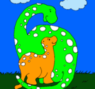 Dibujo Dinosaurios pintado por danna508