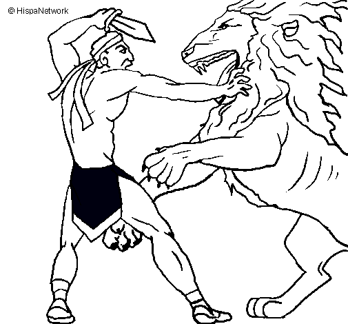 Gladiador contra león