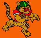 Dibujo Jugador tigre pintado por diegos