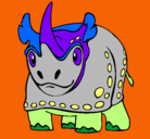 Dibujo Rinoceronte pintado por SEBASTIAN