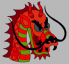 Dibujo Cabeza de dragón pintado por m.an