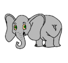 Dibujo Elefante pequeño pintado por adfghj