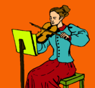 Dibujo Dama violinista pintado por thalia