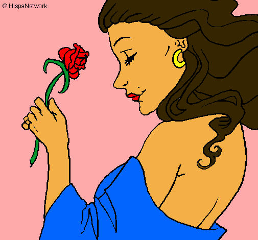 Princesa con una rosa