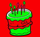 Dibujo Pastel de cumpleaños 2 pintado por luken
