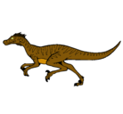Dibujo Velociraptor pintado por dino-340
