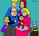 Dibujo Familia pintado por joselina