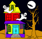 Dibujo Casa fantansma pintado por HAZIEL