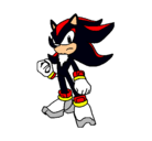 Dibujo Sonic pintado por shadow
