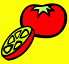 Dibujo Tomate pintado por marta
