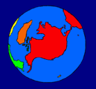 Dibujo Planeta Tierra pintado por nacho