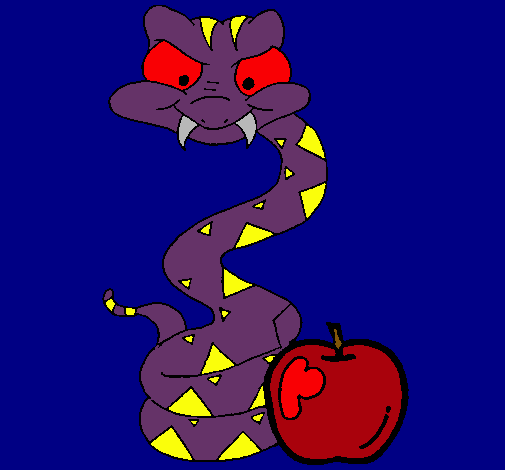 Serpiente y manzana