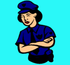 Dibujo Mujer policía pintado por pablo