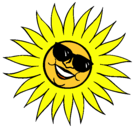 Dibujo Sol con gafas de sol pintado por ruthyurielycarol