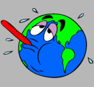 Dibujo Calentamiento global pintado por katara