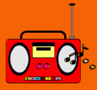 Dibujo Radio cassette 2 pintado por alba