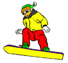 Dibujo Snowboard pintado por andrws