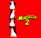 Dibujo Madagascar 2 Pingüinos pintado por samuel