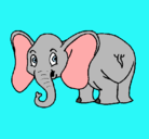 Dibujo Elefante pequeño pintado por grrrr