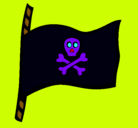 Dibujo Bandera pirata pintado por pol