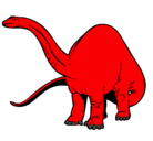 Dibujo Braquiosaurio II pintado por cris
