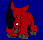 Dibujo Rinoceronte II pintado por betos