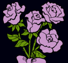 Dibujo Ramo de rosas pintado por juliana