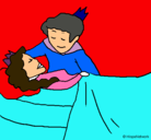 Dibujo La princesa durmiente y el príncipe pintado por jessica