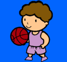 Dibujo Jugador de básquet pintado por rosy