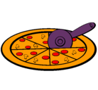 Dibujo Pizza pintado por ASXZDCF