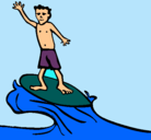 Dibujo Surfista pintado por STHEFANNY