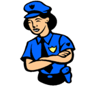 Dibujo Mujer policía pintado por Yesel