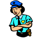 Dibujo Mujer policía pintado por andrea