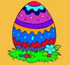 Dibujo Huevo de pascua 2 pintado por suertuda
