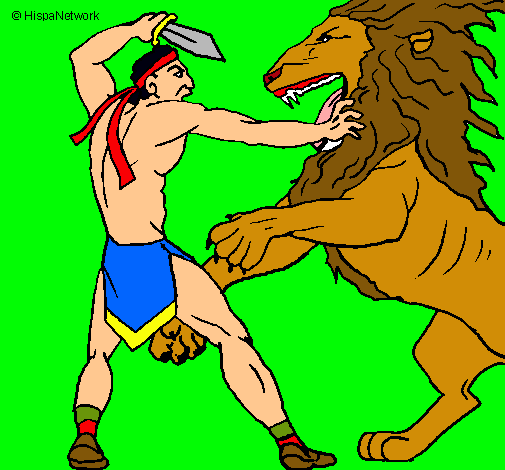 Gladiador contra león