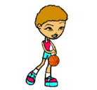 Dibujo Jugadora de básquet pintado por Joana