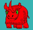 Dibujo Rinoceronte pintado por oscar