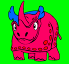 Dibujo Rinoceronte pintado por daniela
