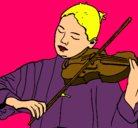 Dibujo Violinista pintado por ladymarodreman