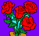 Dibujo Ramo de rosas pintado por quelindo