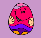 Dibujo Huevo de pascua feliz pintado por MATILDA