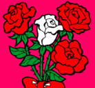 Dibujo Ramo de rosas pintado por brehidy...
