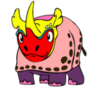 Dibujo Rinoceronte pintado por jessy
