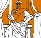 Dibujo Caballero rey pintado por VIRREY
