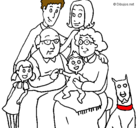 Dibujo Familia pintado por cadela