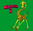 Dibujo Madagascar 2 Melman pintado por maite